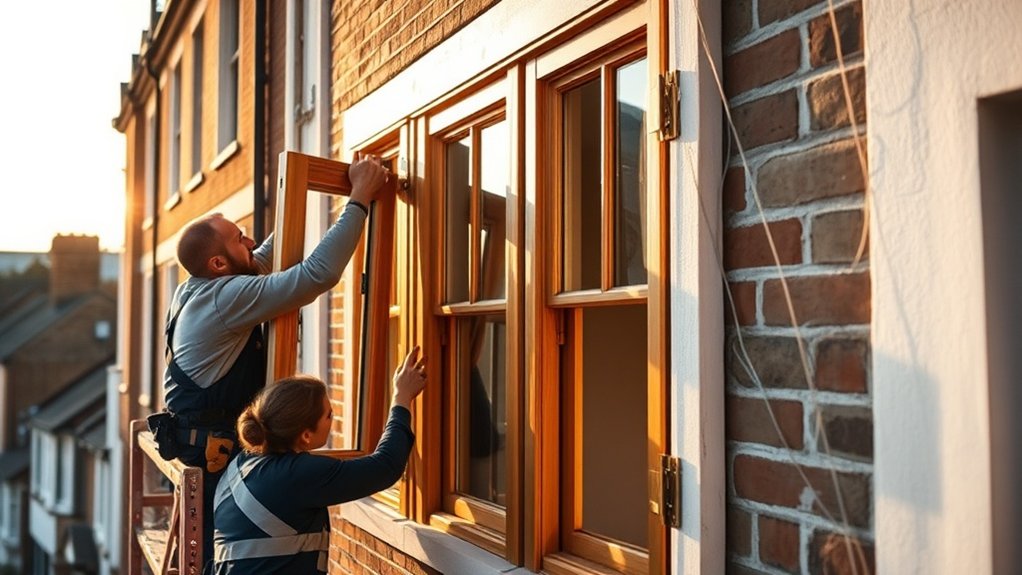 Wooden Window Installation Pimlico