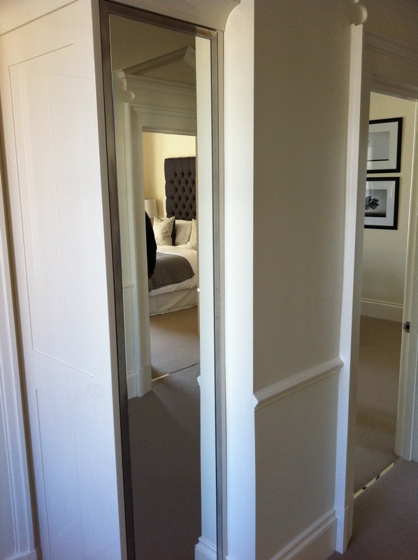 Full-length wardrobe mirror fitted in Pimlico home